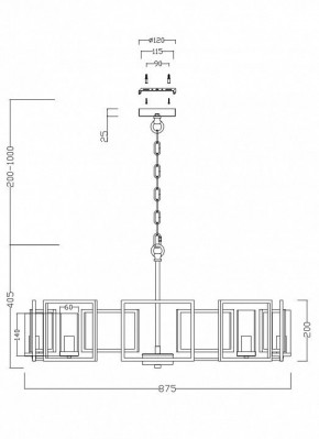 Подвесная люстра Maytoni Bowi H009PL-08G в Набережных Челнах - naberezhnye-chelny.mebel24.online | фото 4