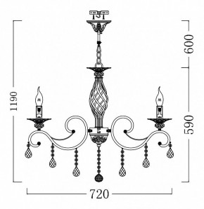 Подвесная люстра Maytoni Grace ARM247-08-G в Набережных Челнах - naberezhnye-chelny.mebel24.online | фото 4