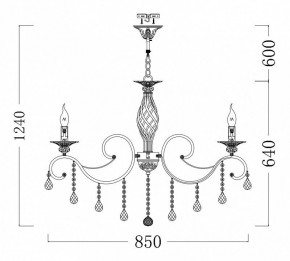 Подвесная люстра Maytoni Grace ARM247-10-G в Набережных Челнах - naberezhnye-chelny.mebel24.online | фото 7