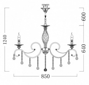 Подвесная люстра Maytoni Grace RC247-PL-10-R в Набережных Челнах - naberezhnye-chelny.mebel24.online | фото 6