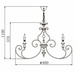 Подвесная люстра Maytoni Karina H631-PL-08-B в Набережных Челнах - naberezhnye-chelny.mebel24.online | фото 3