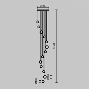 Подвесная люстра Maytoni Pharao MOD361PL-L58BS3K в Набережных Челнах - naberezhnye-chelny.mebel24.online | фото 4