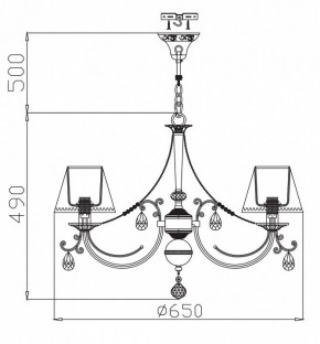 Подвесная люстра Maytoni Soffia RC093-PL-06-R в Набережных Челнах - naberezhnye-chelny.mebel24.online | фото 4