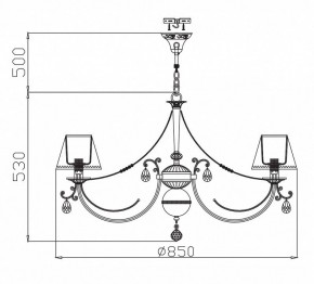 Подвесная люстра Maytoni Soffia RC093-PL-08-R в Набережных Челнах - naberezhnye-chelny.mebel24.online | фото 5