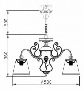 Подвесная люстра Maytoni Vintage ARM420-05-R в Набережных Челнах - naberezhnye-chelny.mebel24.online | фото 7