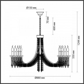 Подвесная люстра Odeon Light Capel 5063/10 в Набережных Челнах - naberezhnye-chelny.mebel24.online | фото 5
