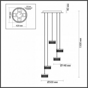 Подвесная люстра Odeon Light Fivre 5032/30L в Набережных Челнах - naberezhnye-chelny.mebel24.online | фото 4