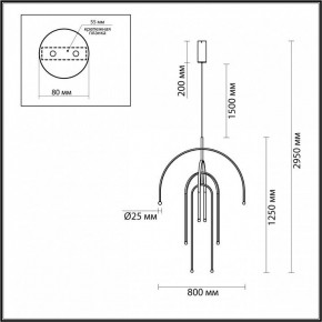 Подвесная люстра Odeon Light Memfi 6633/95L в Набережных Челнах - naberezhnye-chelny.mebel24.online | фото