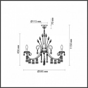 Подвесная люстра Odeon Light Versia 4977/6 в Набережных Челнах - naberezhnye-chelny.mebel24.online | фото 5