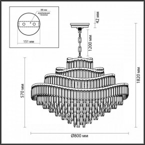 Подвесная люстра Odeon Light Wayta 5073/25 в Набережных Челнах - naberezhnye-chelny.mebel24.online | фото 5