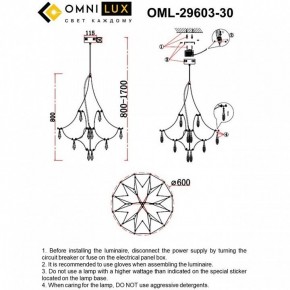Подвесная люстра Omnilux Perelli OML-29603-30 в Набережных Челнах - naberezhnye-chelny.mebel24.online | фото 10