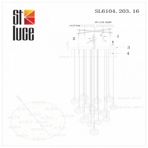Подвесная люстра ST-Luce Montecelio SL6104.203.16 в Набережных Челнах - naberezhnye-chelny.mebel24.online | фото 3