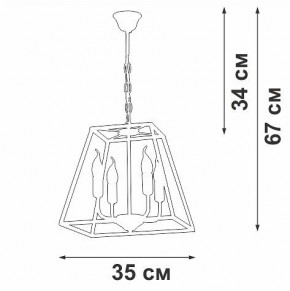 Подвесная люстра Vitaluce V4237 V4237-0/4 в Набережных Челнах - naberezhnye-chelny.mebel24.online | фото 3