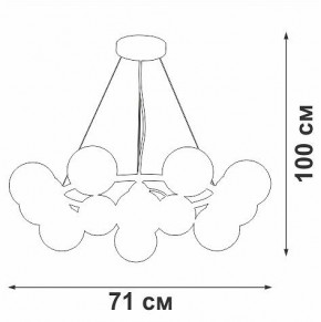 Подвесная люстра Vitaluce V48410 V48410-8/12S в Набережных Челнах - naberezhnye-chelny.mebel24.online | фото 3
