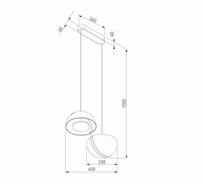 Подвесной светильник Eurosvet Emisfero 50083/2 LED золото в Набережных Челнах - naberezhnye-chelny.mebel24.online | фото 4