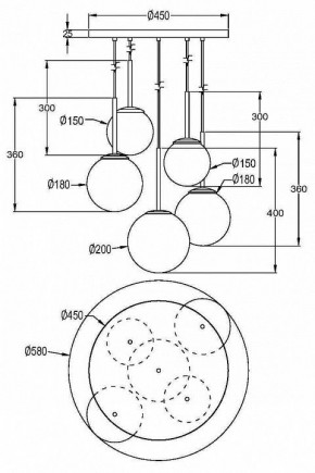 Подвесной светильник Maytoni Basic form MOD321PL-05G1 в Набережных Челнах - naberezhnye-chelny.mebel24.online | фото 4