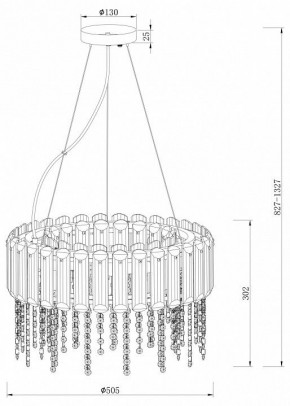 Подвесной светильник Maytoni Hail MOD097PL-06CH в Набережных Челнах - naberezhnye-chelny.mebel24.online | фото 4