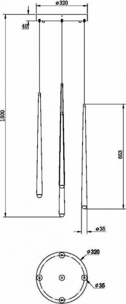 Подвесной светильник Maytoni Halo MOD132PL-L30BSK в Набережных Челнах - naberezhnye-chelny.mebel24.online | фото 2