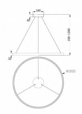 Подвесной светильник Maytoni Rim MOD058PL-L54BS4K в Набережных Челнах - naberezhnye-chelny.mebel24.online | фото 4