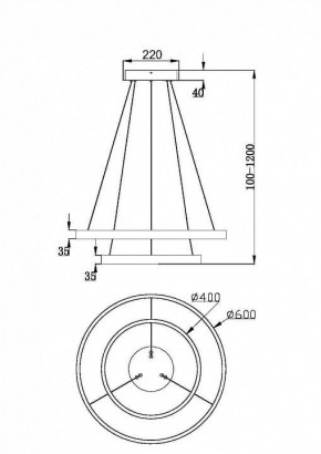 Подвесной светильник Maytoni Rim MOD058PL-L55BSK в Набережных Челнах - naberezhnye-chelny.mebel24.online | фото 4