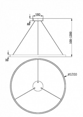 Подвесной светильник Maytoni Rim MOD058PL-L65BS3K в Набережных Челнах - naberezhnye-chelny.mebel24.online | фото 4
