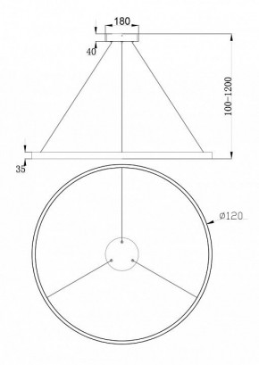 Подвесной светильник Maytoni Rim MOD058PL-L65BS4K в Набережных Челнах - naberezhnye-chelny.mebel24.online | фото 5