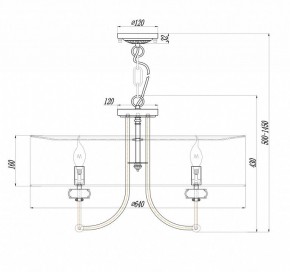 Подвесной светильник Maytoni Roma ARM006PL-08G в Набережных Челнах - naberezhnye-chelny.mebel24.online | фото 4