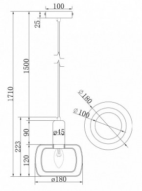 Подвесной светильник Maytoni Vision MOD411PL-01G в Набережных Челнах - naberezhnye-chelny.mebel24.online | фото 7