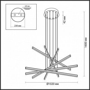 Подвесной светильник Odeon Light Rudy 3890/96L в Набережных Челнах - naberezhnye-chelny.mebel24.online | фото 6