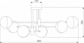 Потолочная люстра Eurosvet Nuvola 70129/6 хром в Набережных Челнах - naberezhnye-chelny.mebel24.online | фото 3