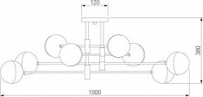 Потолочная люстра Eurosvet Nuvola 70129/8 латунь в Набережных Челнах - naberezhnye-chelny.mebel24.online | фото 3