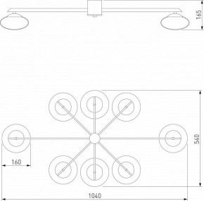 Потолочная люстра Eurosvet Opaline 70220/8 черный в Набережных Челнах - naberezhnye-chelny.mebel24.online | фото 2