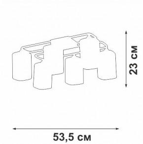 Потолочная люстра Vitaluce V3092 V3092-1/6PL в Набережных Челнах - naberezhnye-chelny.mebel24.online | фото 4