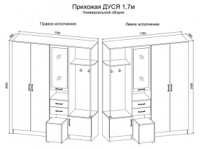 Прихожая Дуся 1.7 УНИ (Дуб Бунратти/Цемент) в Набережных Челнах - naberezhnye-chelny.mebel24.online | фото 2
