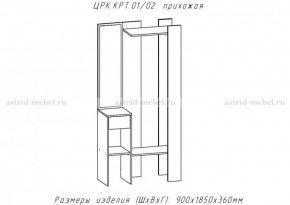 КРИТ-1 Прихожая (Делано светлый) в Набережных Челнах - naberezhnye-chelny.mebel24.online | фото 2