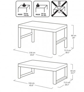 Раскладной стол Лион с регулируемой высотой столешницы (Lyon rattan table) графит (h400/650) в Набережных Челнах - naberezhnye-chelny.mebel24.online | фото 4