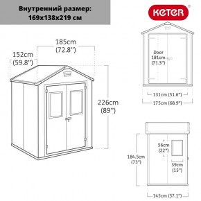 Сарай Манор 6*5 TWF (два окна на фасаде) MANOR 6x5 DD (two windows at the front) в Набережных Челнах - naberezhnye-chelny.mebel24.online | фото 2