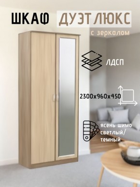 Шкаф 2-х створчатый Дуэт Люкс с зеркалом в Набережных Челнах - naberezhnye-chelny.mebel24.online | фото 4