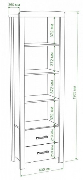 Шкаф книжный Бартоло ВТД-СФ в Набережных Челнах - naberezhnye-chelny.mebel24.online | фото 2