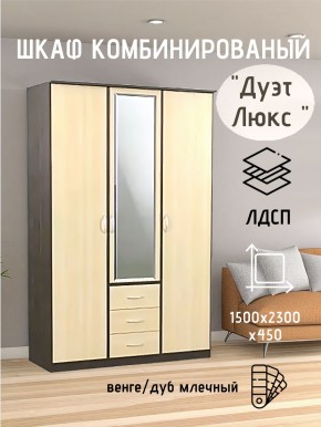 Шкаф комбинированный Дуэт Люкс с зеркалом в Набережных Челнах - naberezhnye-chelny.mebel24.online | фото 3