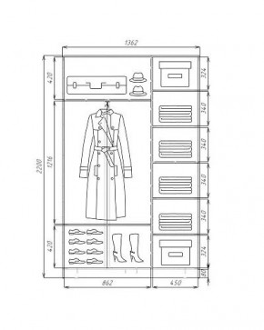 Шкаф-купе ХИТ 22-4-14-77 (420) в Набережных Челнах - naberezhnye-chelny.mebel24.online | фото 3