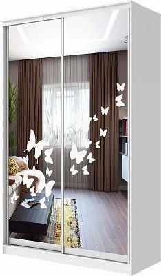 Шкаф-купе ХИТ 24-12-66 БАБОЧКИ в Набережных Челнах - naberezhnye-chelny.mebel24.online | фото