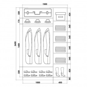 Шкаф-купе ХИТ 24-15-11 (620) в Набережных Челнах - naberezhnye-chelny.mebel24.online | фото 3