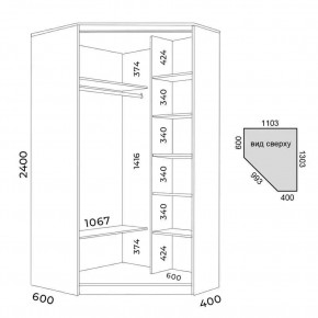 Шкаф-купе ХИТ-У-L-24-64-11 в Набережных Челнах - naberezhnye-chelny.mebel24.online | фото 3