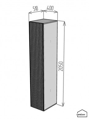 Шкаф Linnea MHR-1-2 2050х400х510 (Белый-М 11.1.2) в Набережных Челнах - naberezhnye-chelny.mebel24.online | фото 2