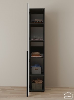 Шкаф Linnea MHR-1-2 2050х400х510 (Графит-М 11.1.25) в Набережных Челнах - naberezhnye-chelny.mebel24.online | фото 4