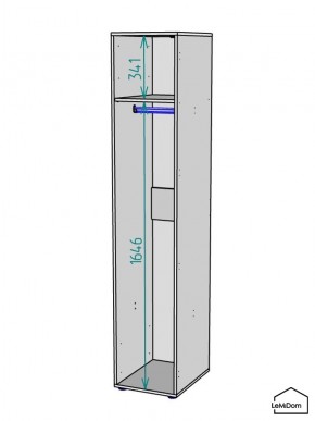Шкаф Linnea MHR-1 2050х400х510 (ДВ-М 11.1.25) в Набережных Челнах - naberezhnye-chelny.mebel24.online | фото 3