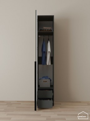 Шкаф Linnea MHR-1-3 2050х400х510 (Графит-М 11.1.25) в Набережных Челнах - naberezhnye-chelny.mebel24.online | фото 6
