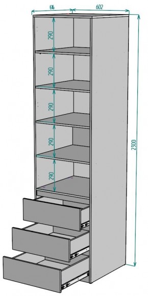Шкаф Мальта H158 в Набережных Челнах - naberezhnye-chelny.mebel24.online | фото 2