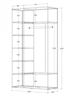 Шкаф Норден 1200 (Белый текстурный) в Набережных Челнах - naberezhnye-chelny.mebel24.online | фото 3